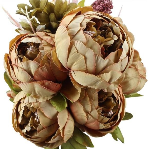 Fake Flowers Vintage Artificial Peony Silk Flowers Wedding Home Decoration Decor - Picture 1 of 5